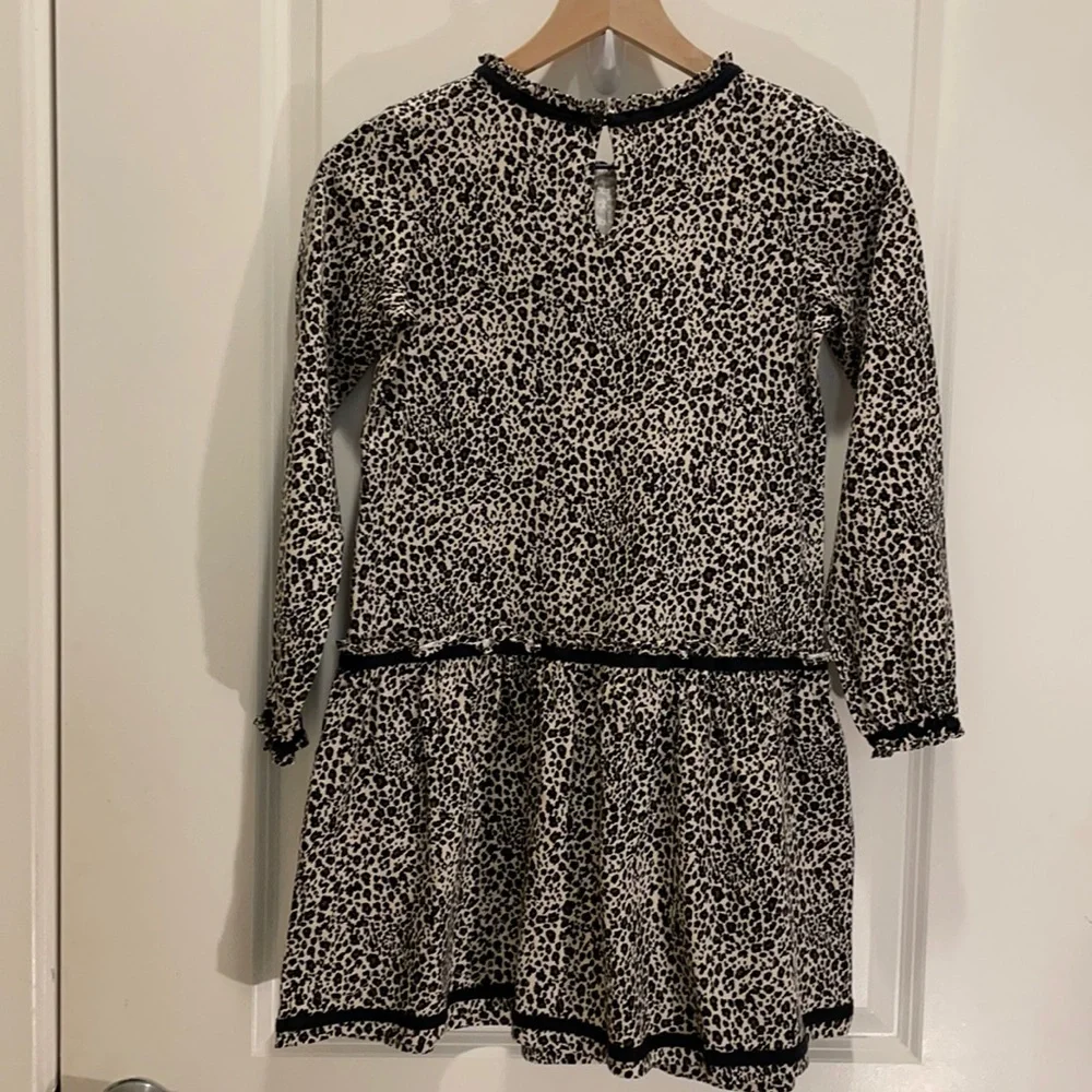 Hanna Andersson Girls Leopard Dress Size 140 10